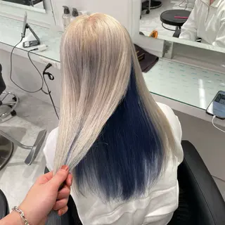ロング カラー ウルフカット×ハイ トーン職人🤍ゆうひのヘアスタイル