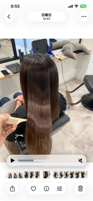 ロング 黒阪 なみのヘアスタイル