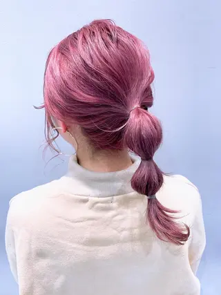 セミロング カラー ヘアアレンジ 🦖鶴岡 香純🦖のヘアスタイル