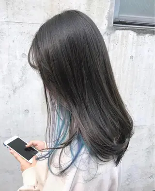 セミロング カラー 韓国hair ·͜· watanabeのヘアスタイル