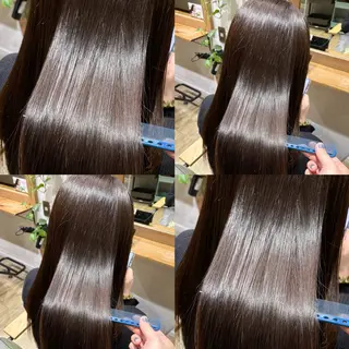 ロング 縮毛矯正／ハイライト 💙mai🐈のヘアスタイル