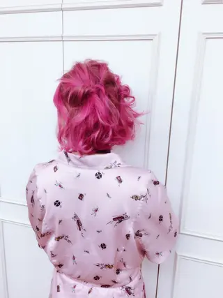 ショート カラー パーマ ヘアアレンジ 有光 ルイのヘアスタイル