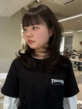 セミロング カラー 海外レイヤー /NAGISAのヘアスタイル