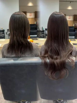 ロング カラー ヘアアレンジ 髪質改善縮毛矯正/ エクステ/ひふみ🌛のヘアスタイル