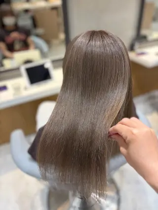 セミロング カラー ヘアセット/レイヤー オリーブ/はるかのヘアスタイル