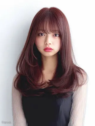 ロング 絶対綺麗な暖色カラー 🎯あります✨増渕✨のヘアスタイル