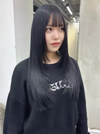 ロング ダブルカラー/寒色 カラー/リリカ🦕のヘアスタイル