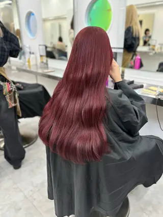 ロング 🎀暖色カラー🎀 韓国ヘア まなかのヘアスタイル
