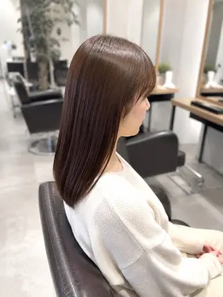 ロング パーマ 🍒モテ暖色カラー × うる艶✧ ゆなのヘアスタイル