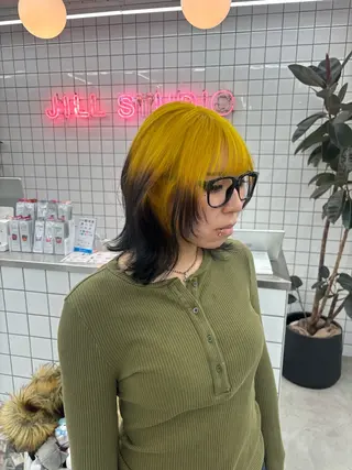 セミロング カラー ヘアアレンジ 夕羽夢🍓矢場/ JILLSTUDIOのヘアスタイル