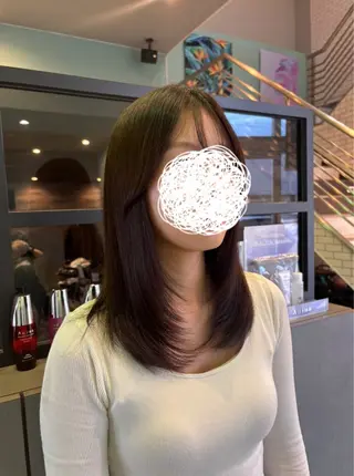 セミロング 🫧古田 穂香🫧パーマモデルのヘアスタイル