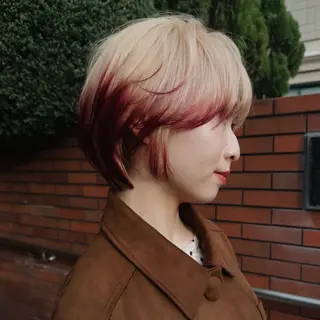 ショート カラー iga/渋谷個室🍀 艶髪カラー✨のヘアスタイル