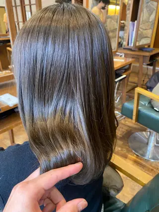 ミディアム カラー マンツーマン 美容師💚コウブチのヘアスタイル