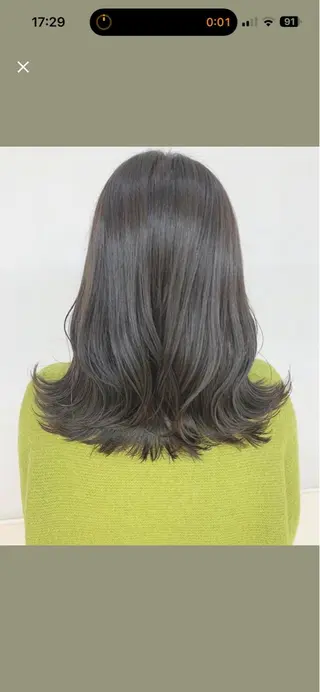 セミロング カラー 相馬 一真のヘアスタイル