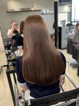 ロング カラー パーマ ヘアアレンジ 透明感カラー✂︎ /縮毛矯正/YUKAのヘアスタイル