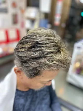 ミディアム カラー 深澤 さおりのヘアスタイル