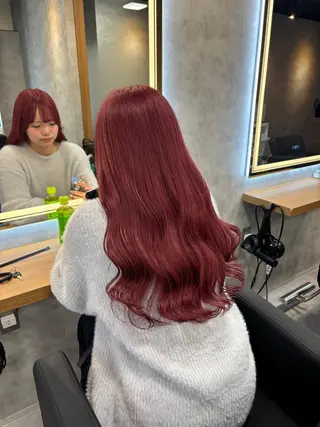 ロング カラー パーマ ヘアアレンジ 透明感ブリーチカラー 🌈TOMOHIROのヘアスタイル