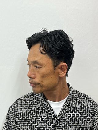 パーマ メンズ ヒロ銀座川崎 志田健介のヘアスタイル