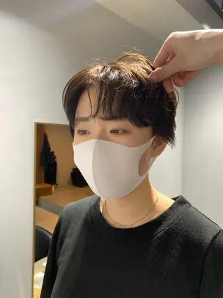 ショート カラー パーマ ボブパーマコテ巻き風 パーマNo1深江秀平のヘアスタイル