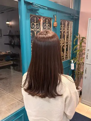 セミロング カラー 🌱なゆみ🌱透明感 /ナチュラル/高宮のヘアスタイル
