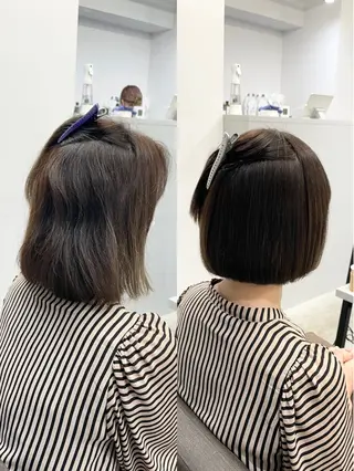 ショート カラー パーマ 生艶髪&レイヤー🔔 渋谷お薦めNo.1✨のヘアスタイル