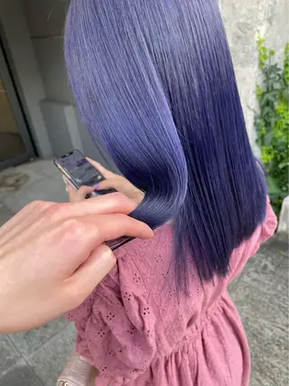 セミロング カラー ヘアアレンジ Bob＆ハイトーン 専門家CHIHIROのヘアスタイル