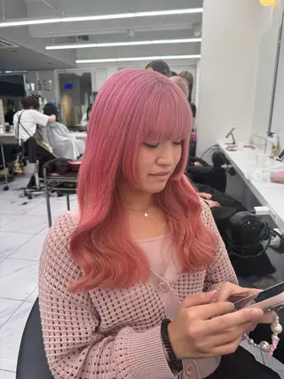 ロング カラー パーマ ヘアアレンジ メンズ キッズ 韓国系🇰🇷🩶 艶暗髪/MEIのヘアスタイル