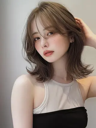 ミディアム FOCUS JAPAN2のヘアスタイル