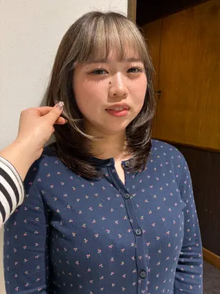 ミディアム カラー ボブ&寒色🎐ᩚ 短髪 COCOROのヘアスタイル