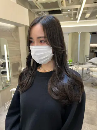 セミロング ヘアアレンジ 髪質改善/縮毛矯正 鈴木裕介のヘアスタイル