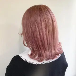 ミディアム カラー 美髪"縮毛矯正" 別所レイヤ【なんば】のヘアスタイル