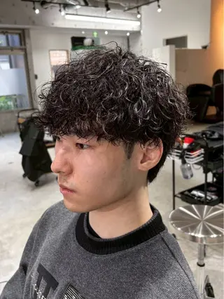 ショート パーマ メンズ 本日空あり 枚方徒歩1分HYPEのヘアスタイル