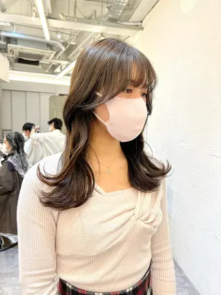 ミディアム カラー 髪質改善/縮毛矯正 鈴木裕介のヘアスタイル