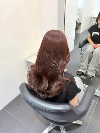 セミロング 透明感color あやののヘアスタイル