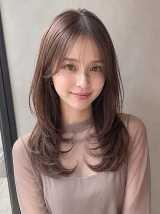 セミロング 渋谷駅徒歩3分 シモオ アキヒロのヘアスタイル