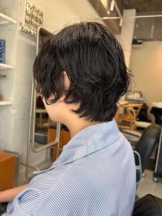 ショート パーマ 永田 愛莉のヘアスタイル