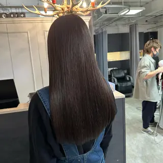 ロング カラー 【渋谷で人気】艶髪× 髪質改善/ツヤカラーのヘアスタイル