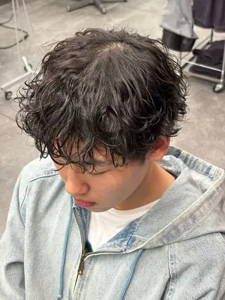 ミディアム カラー パーマ メンズ 🔥最強メンズ特化/ パーマの達人🔥風見のヘアスタイル