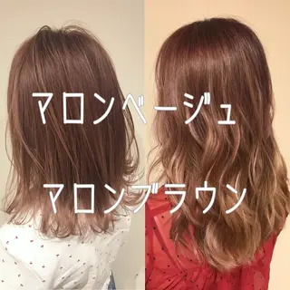 ミディアム カラー 髪質改善カラー韓国風 レイヤーtudaのヘアスタイル