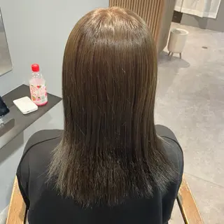 ミディアム カラー Mimi🎀ブリーチ なし透明感 Ｗカラーのヘアスタイル