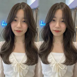 ロング 🌷レイヤー縮毛/ 艶カラー/ami🌷のヘアスタイル