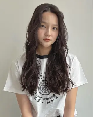 ロング パーマ 骨格診断カット.𖥔 ボブ/レイヤー/碧夢のヘアスタイル
