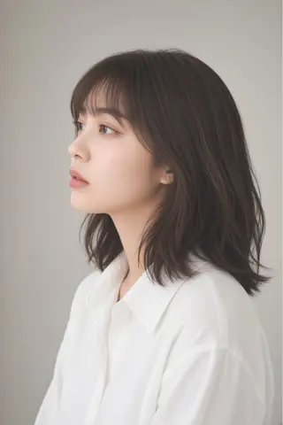 ミディアム 石沢 知康のヘアスタイル