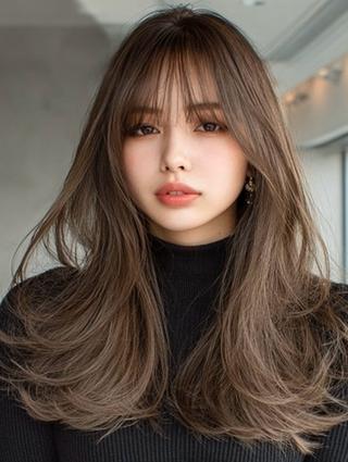 ロング 絶対綺麗な暖色カラー 🎯あります✨増渕✨のヘアスタイル
