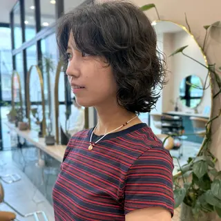 ミディアム 艶ブリーチカラー✨ ボブレイヤーSakiのヘアスタイル