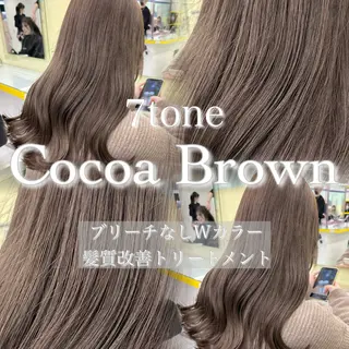 ロング カラー ブリーチ縮毛矯正飛我 透けオリーブ淡色🫧のヘアスタイル