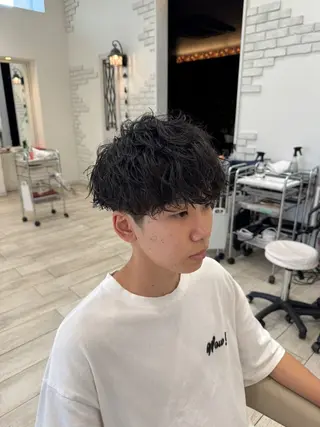 パーマ メンズ メンズカットパーマ 伊藤瑠星のヘアスタイル