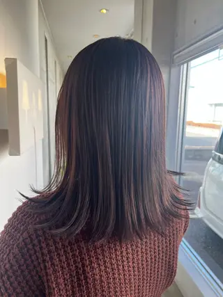 ミディアム おせ ちさとのヘアスタイル