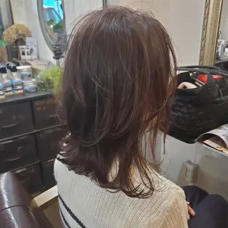 ミディアム カラー 韓国風レイヤーカット 上手く丁寧早い/マツのヘアスタイル