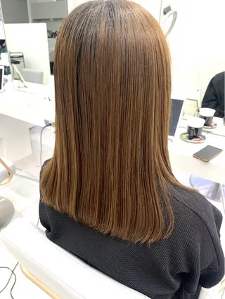ロング パーマ ブリーチでもできる 縮毛矯正相原慎🌈のヘアスタイル